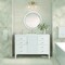 James Martin Vanities 48'' Vanity, Bright White w/ 3 CM Arctic Fall Solid Surface Top 485-V48-BW-3AF - alternate 4